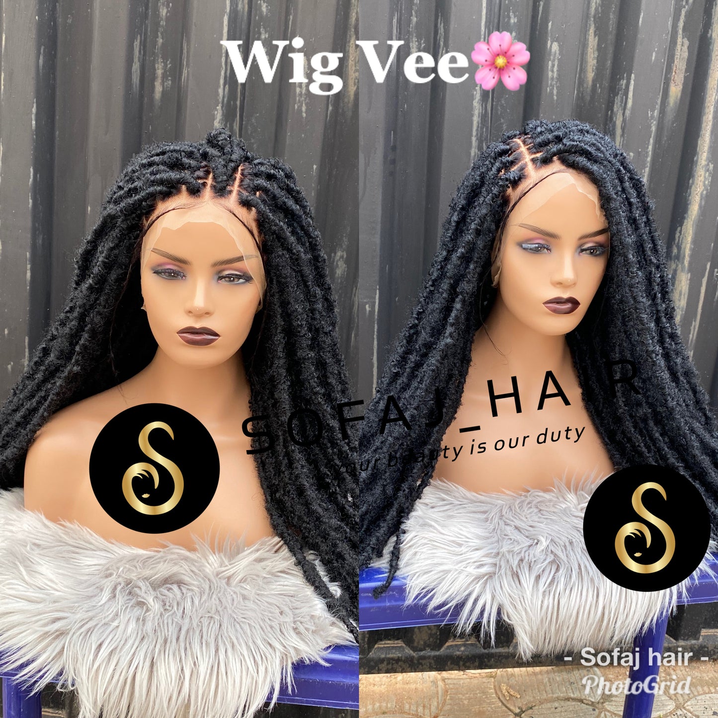 Wig Vee. (Full lace distress faux locs)