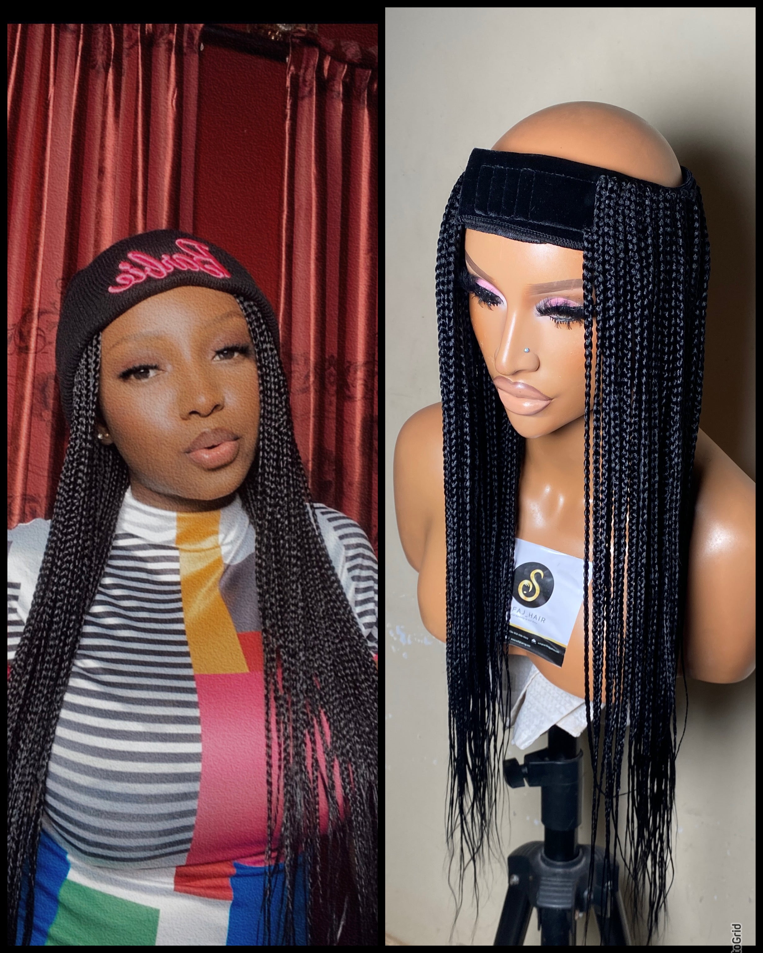 Braids band wig(black)