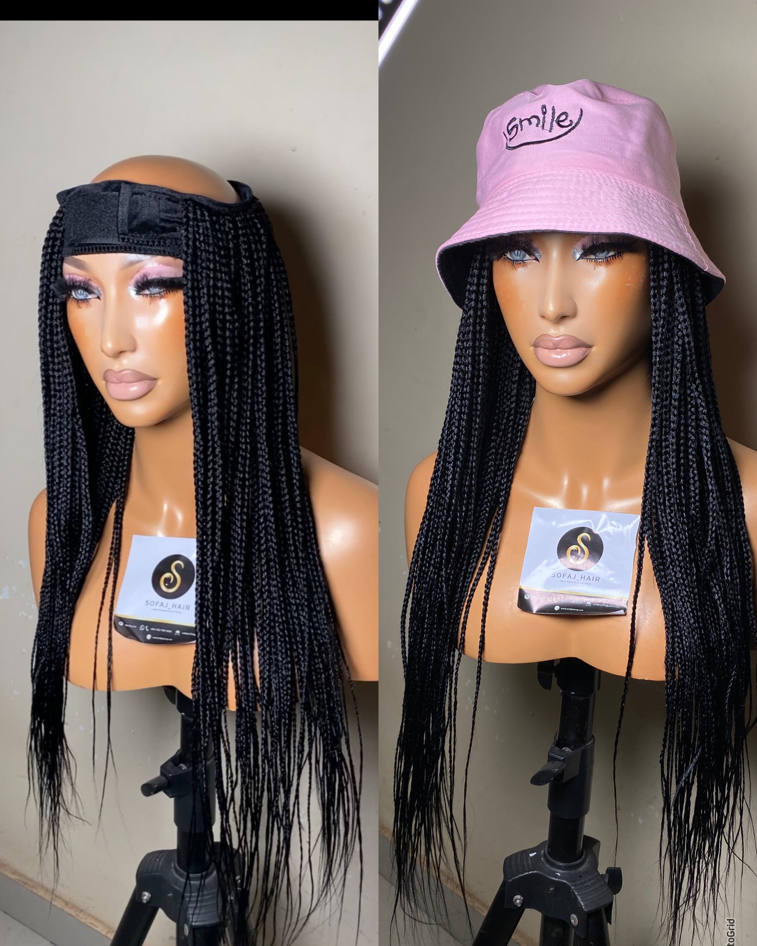 Braids band wig black