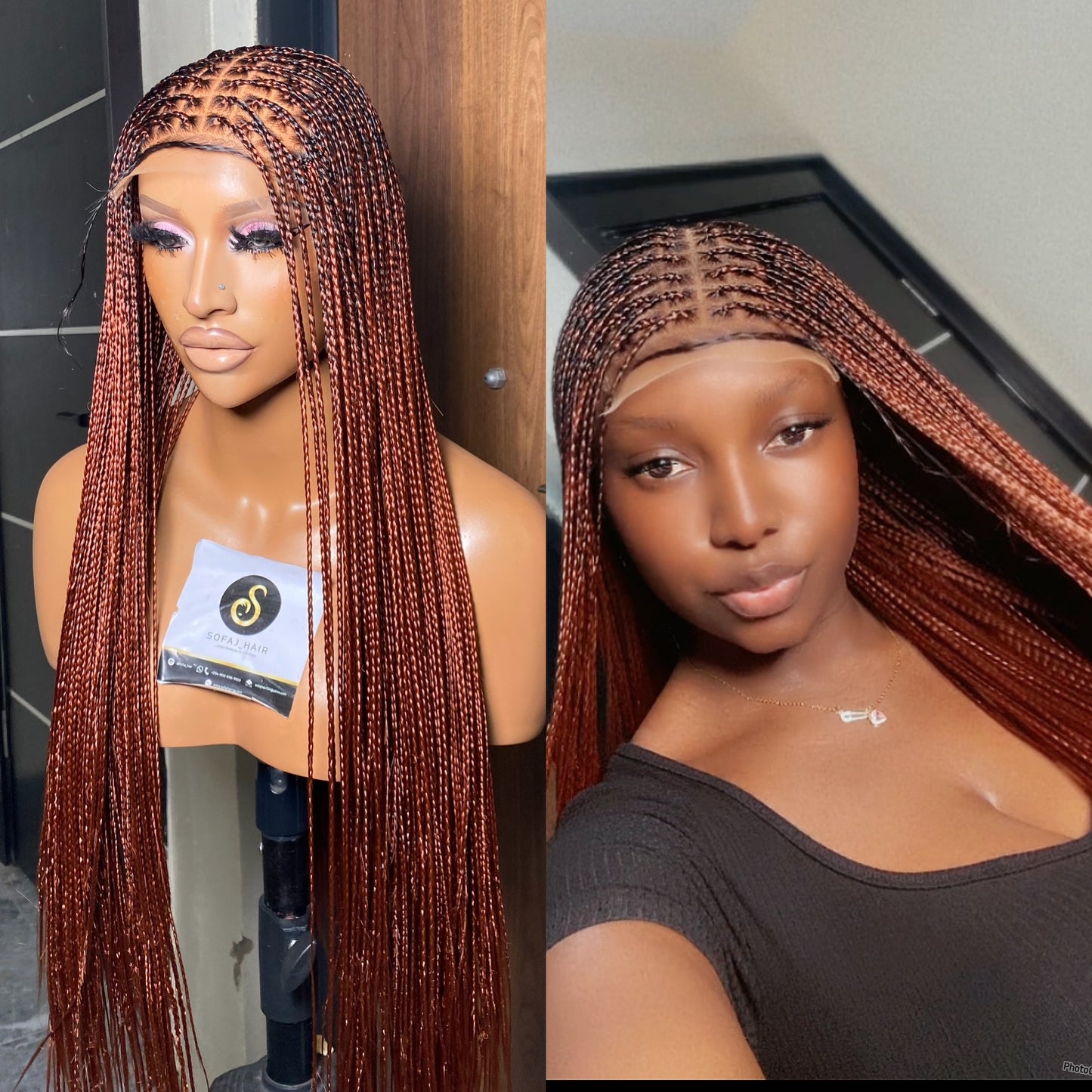 Bone straight braids wig