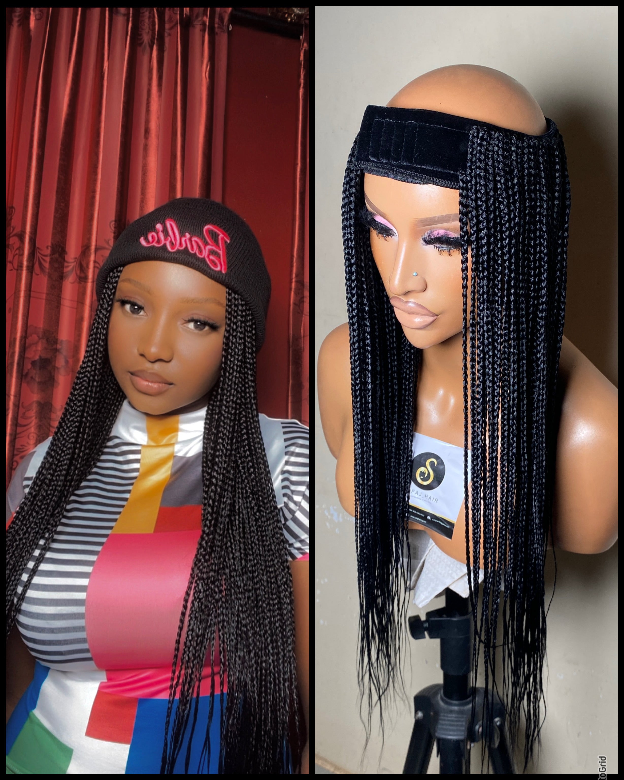 Braids band wig(black)