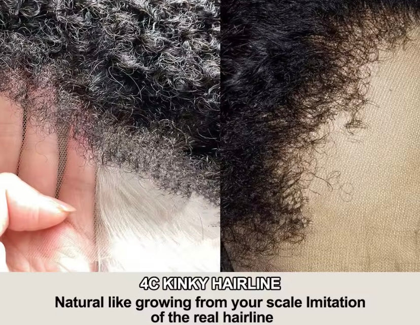 13x6 HD Natural Afro kinky base