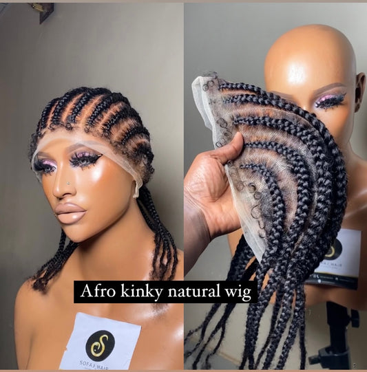 Braided Afro kinky(4c natural hair)