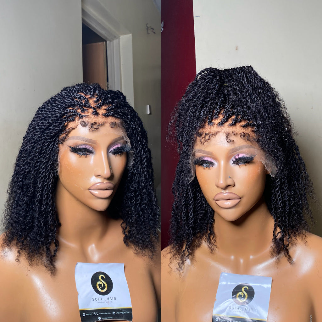 Wig Cherry (100% Afro kinky bulk human hair with HD 4c baby hairs)