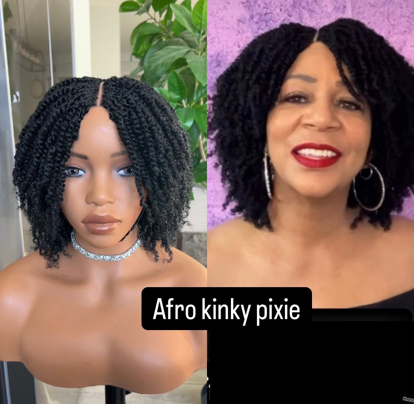 Afro kinky pixie