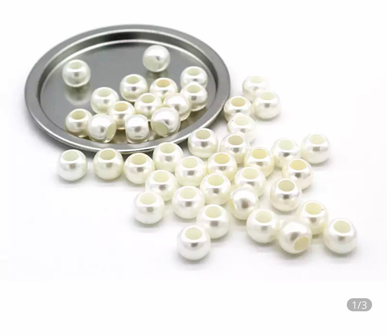Pearl white beads