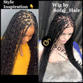 Wig Cassie. (Full lace boho triangle knotless braids)