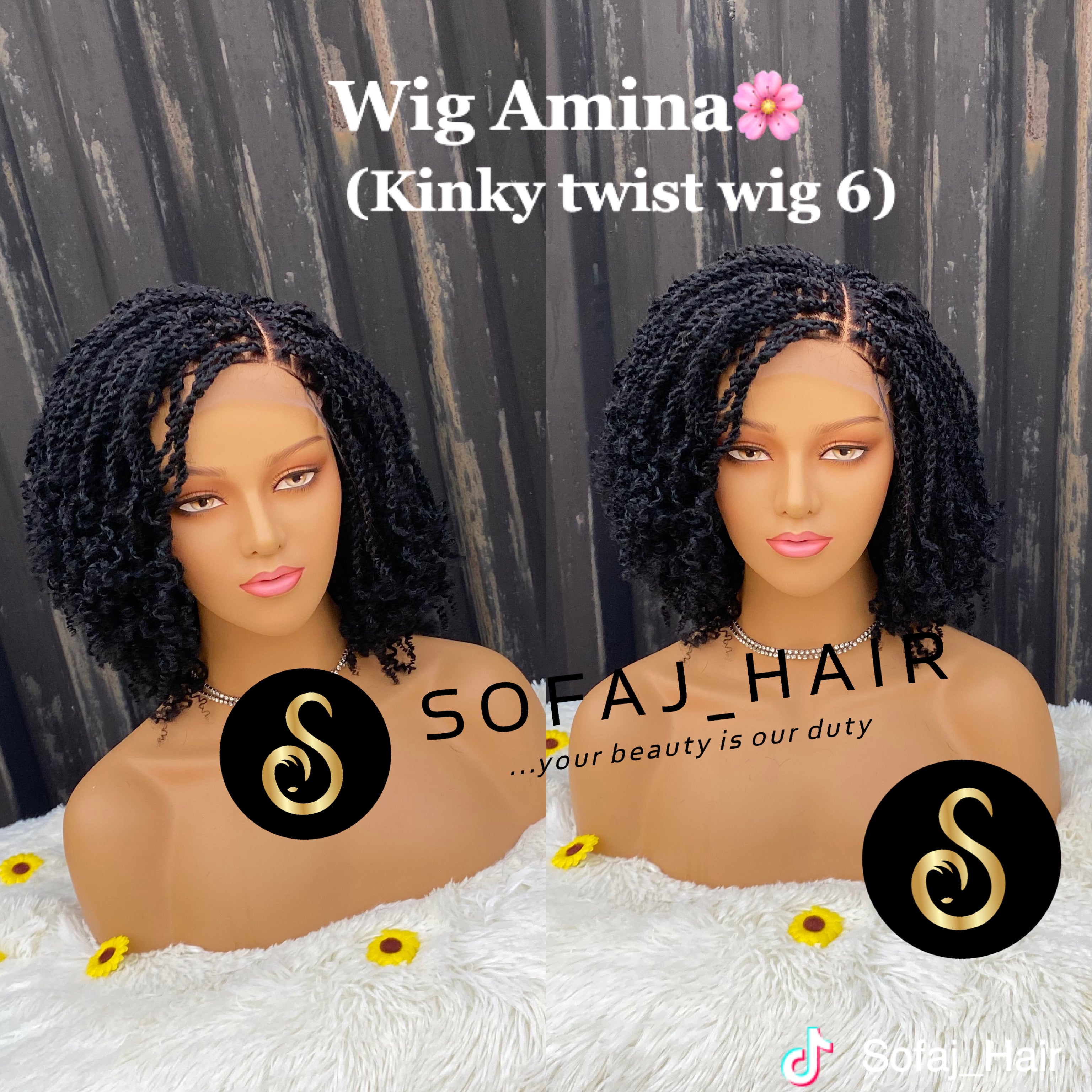 Wig Amina.  (Kinky twist wig 6)