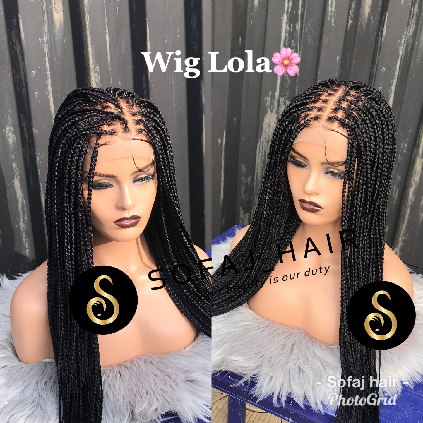 Wig Lola. (Lace closure knotless braids)