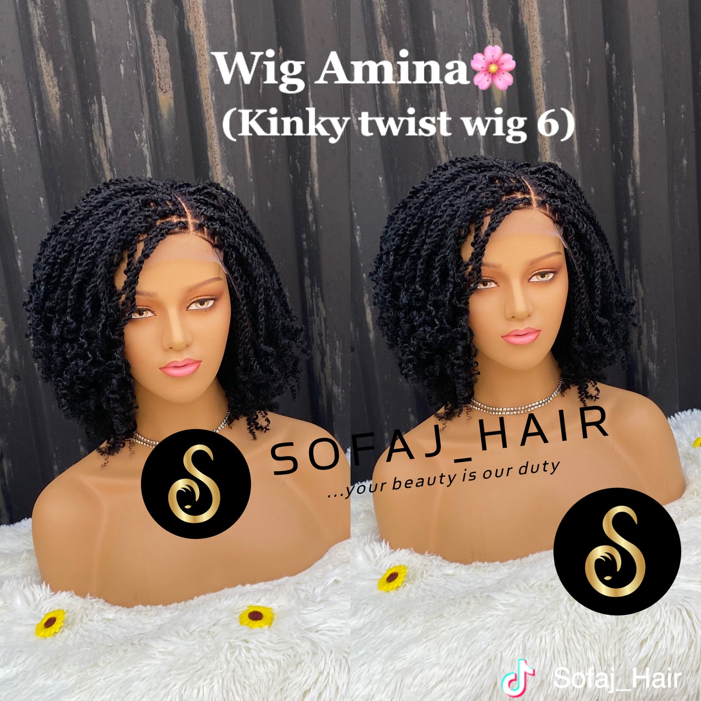 Wig Amina.  (Kinky twist wig 6)