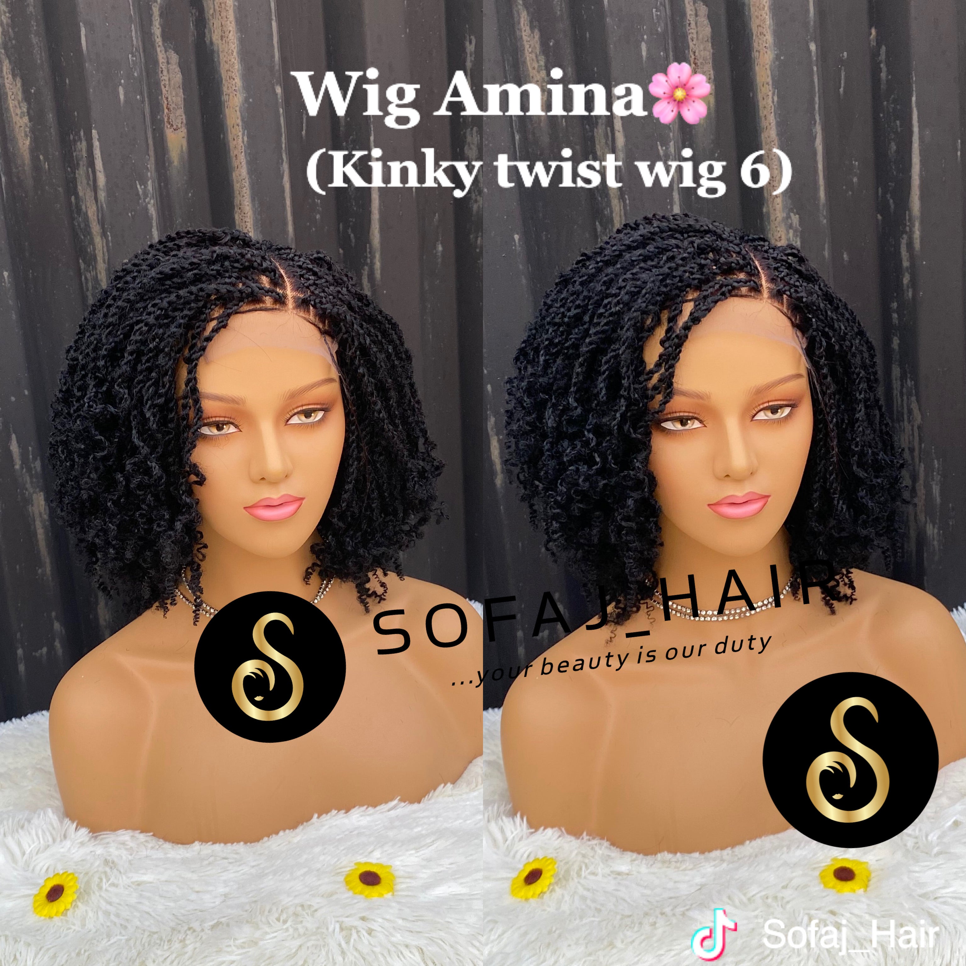 Wig Amina.  (Kinky twist wig 6)