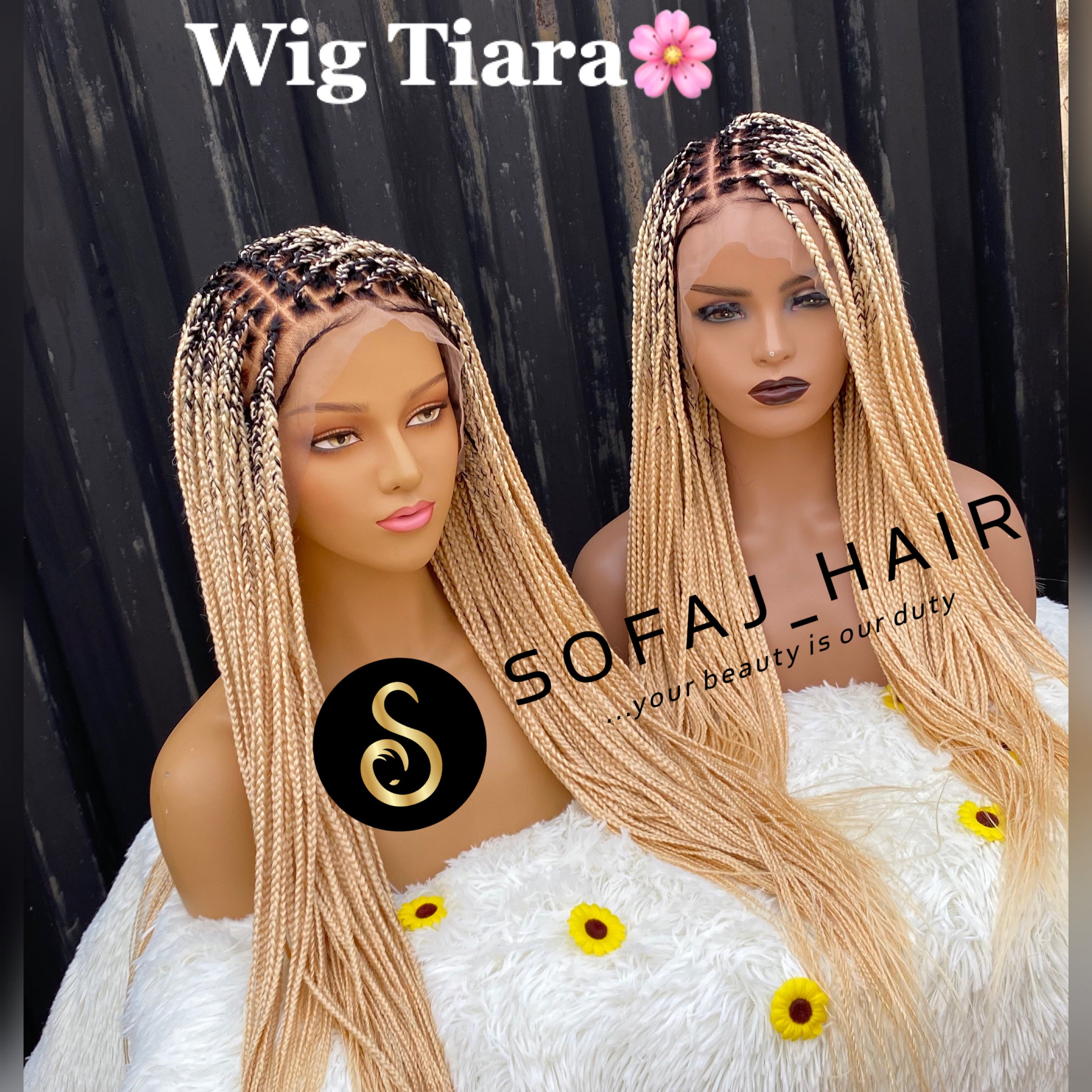 Wig Tiara (small frontal knotless braids)