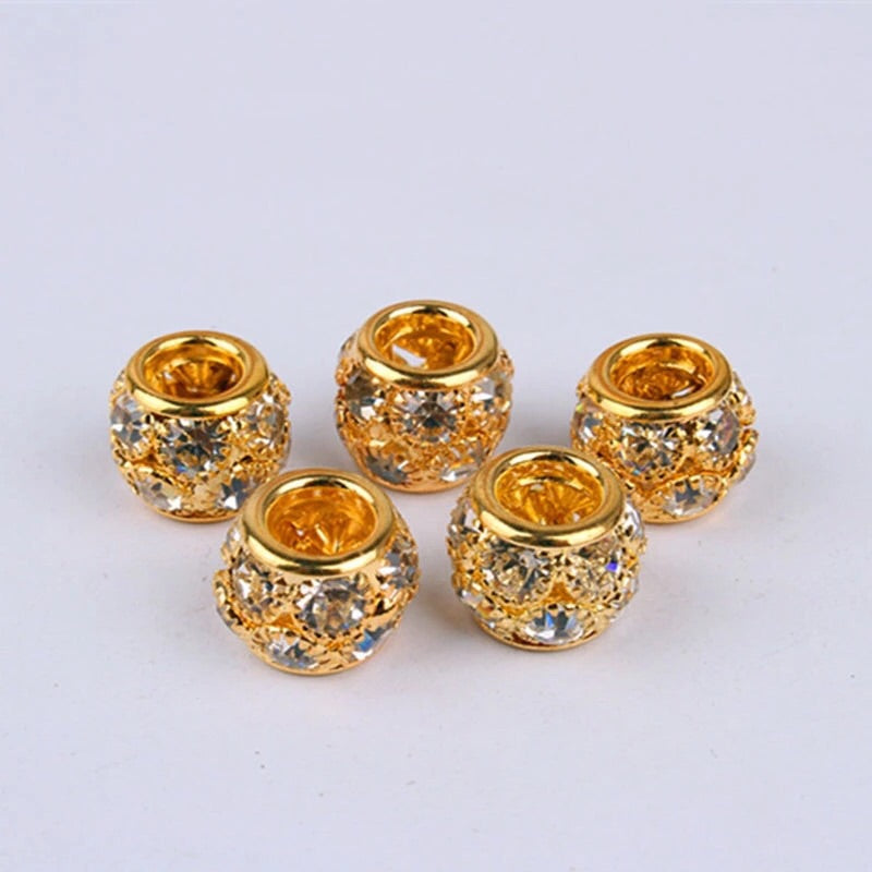Rhinestone hair beads