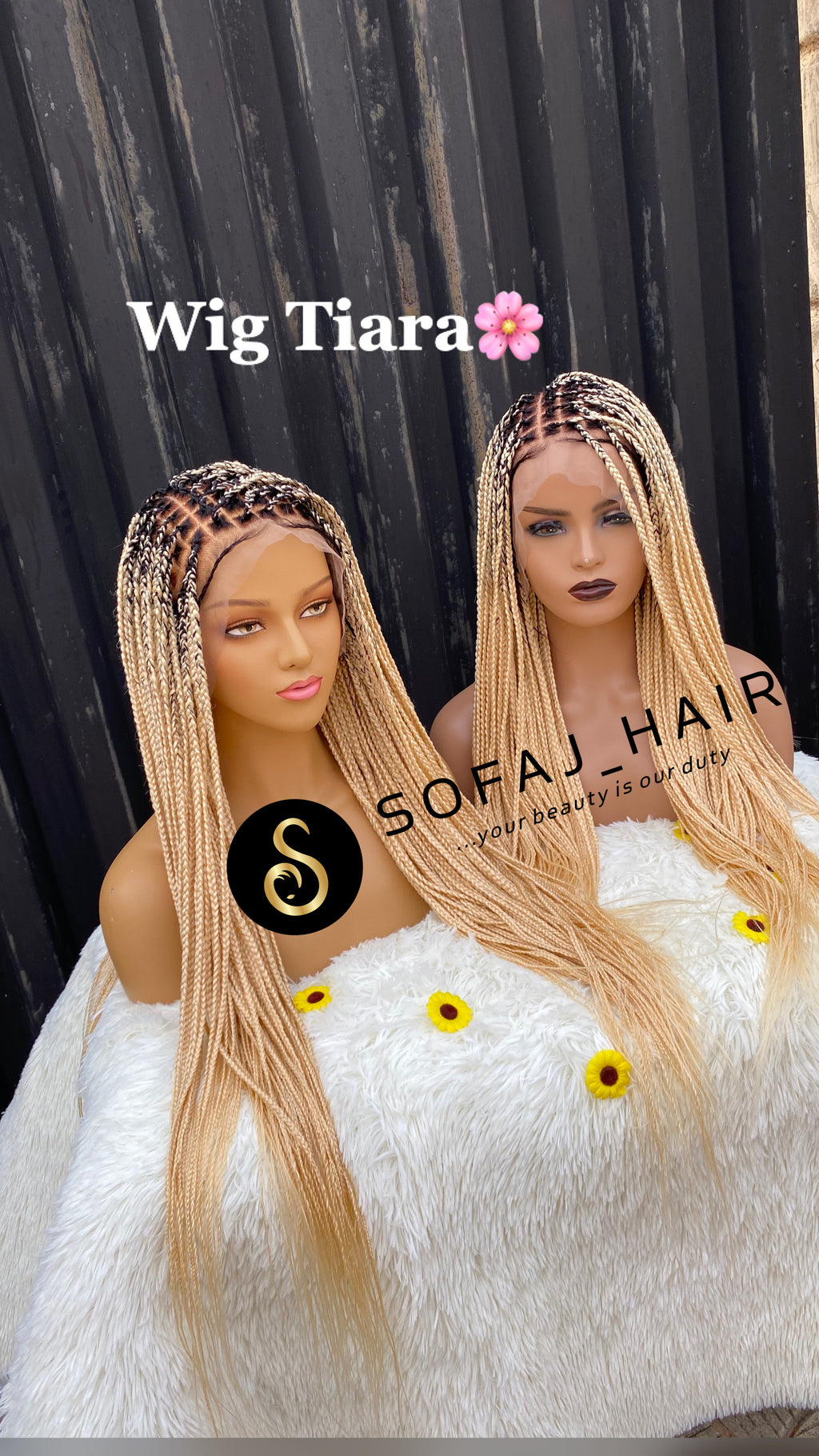 Wig Tiara (small frontal knotless braids)