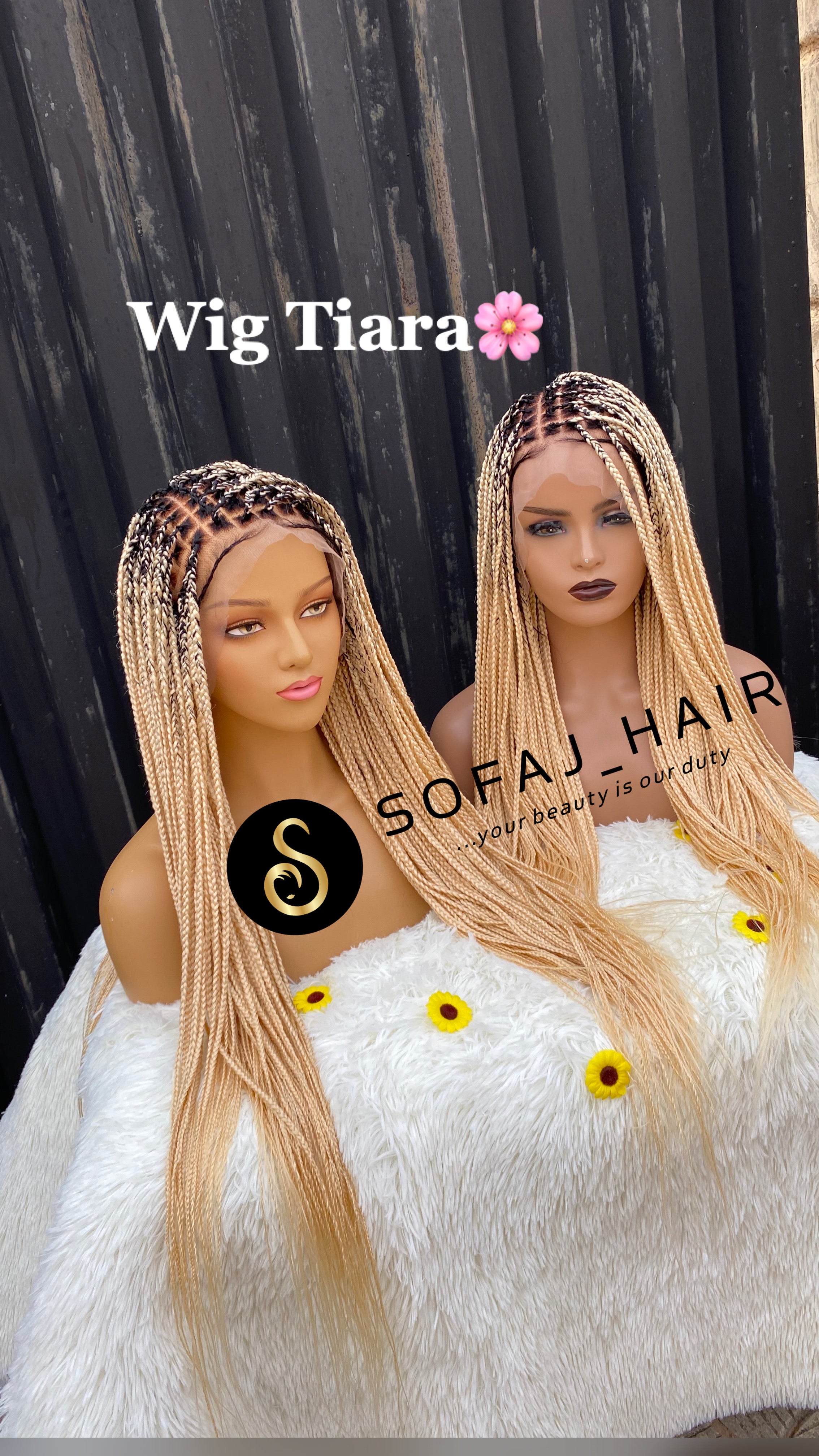 Wig Tiara (small frontal knotless braids)